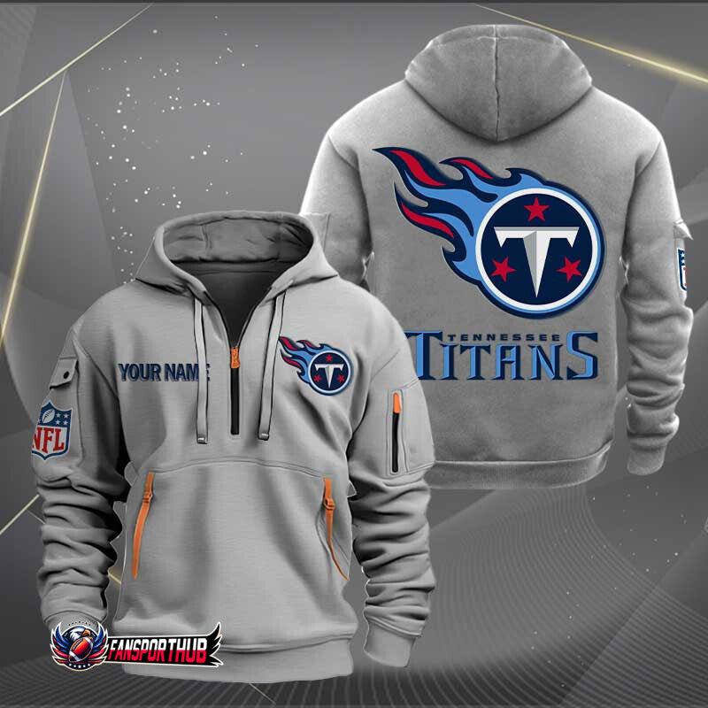 Tennessee Titans New Personalized Quarter Zip Hoodie Limited Edition AZBTQZH000226