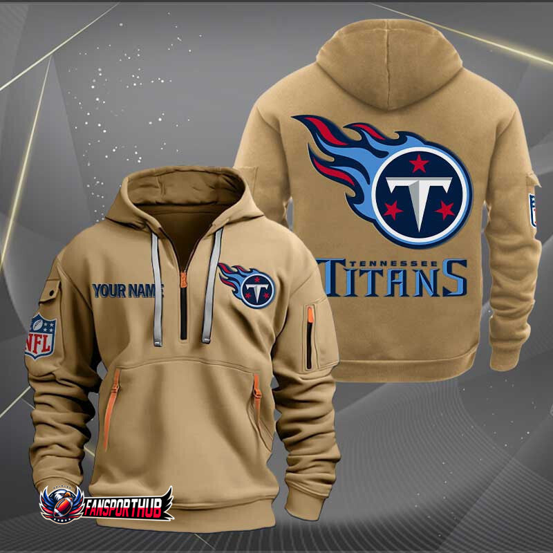 Tennessee Titans New Personalized Quarter Zip Hoodie Limited Edition AZBTQZH000226
