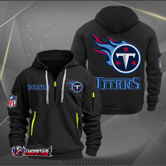Tennessee Titans New Personalized Quarter Zip Hoodie Limited Edition AZBTQZH000226
