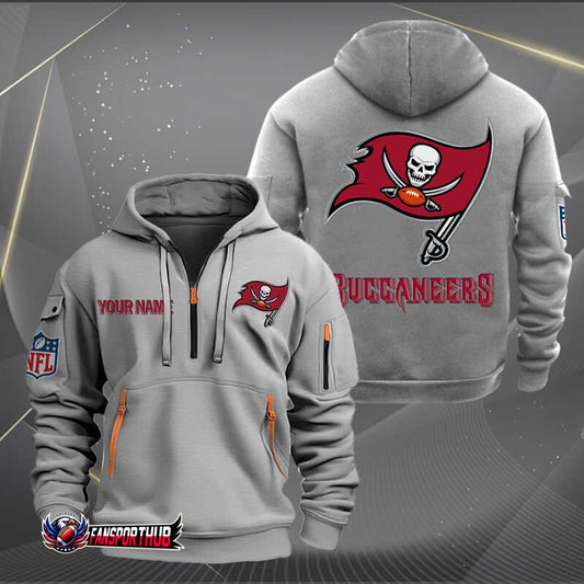 Tampa Bay Buccaneers New Personalized Quarter Zip Hoodie Limited Edition AZBTQZH000227