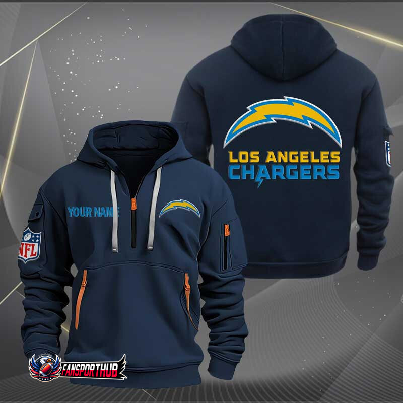 Los Angeles Chargers New Personalized Quarter Zip Hoodie Limited Edition AZBTQZH000228