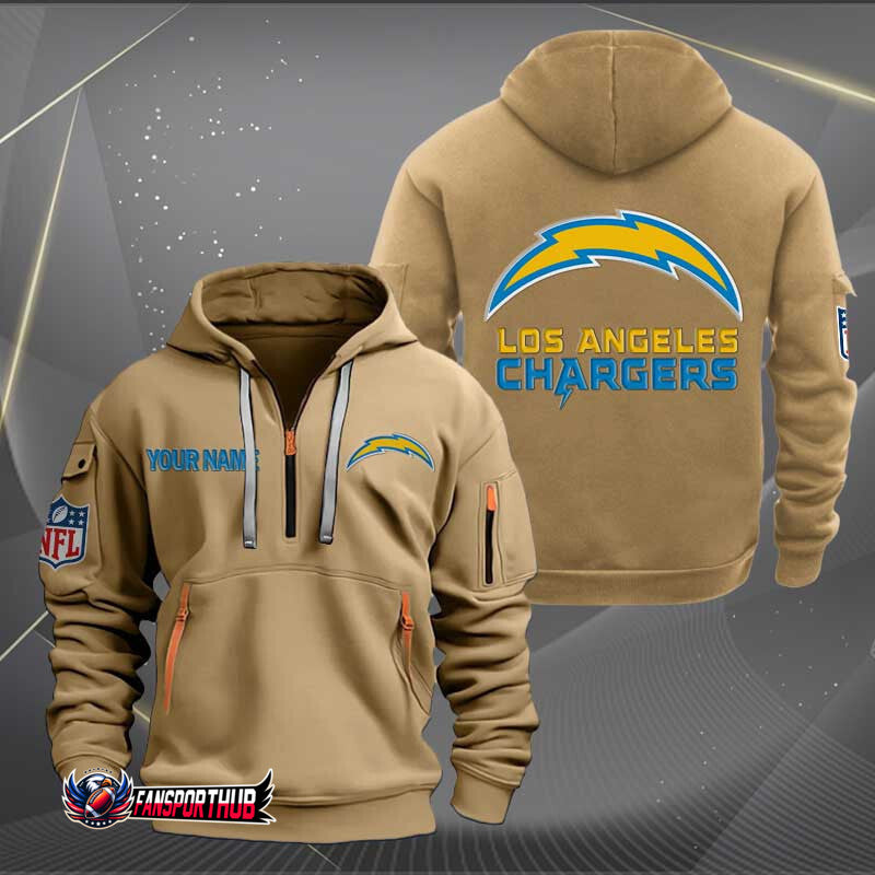 Los Angeles Chargers New Personalized Quarter Zip Hoodie Limited Edition AZBTQZH000228