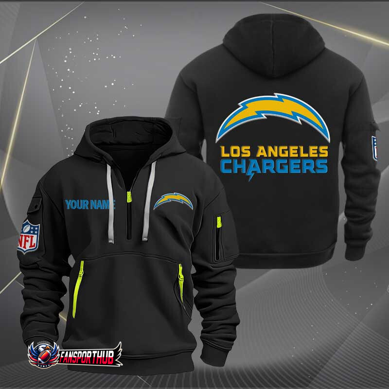 Los Angeles Chargers New Personalized Quarter Zip Hoodie Limited Edition AZBTQZH000228