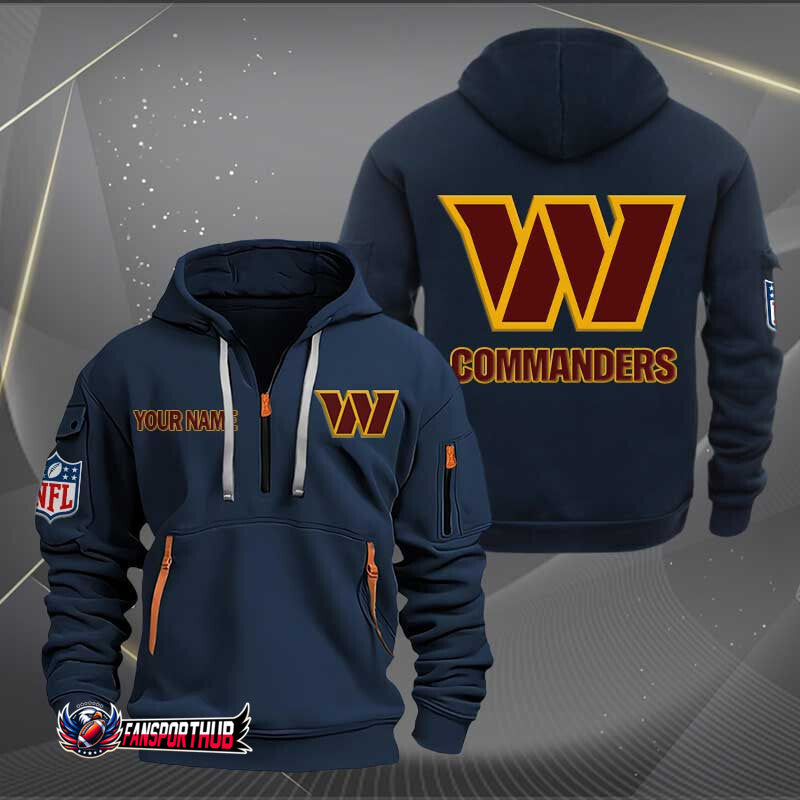 Washington Commanders New Personalized Quarter Zip Hoodie Limited Edition AZBTQZH000233