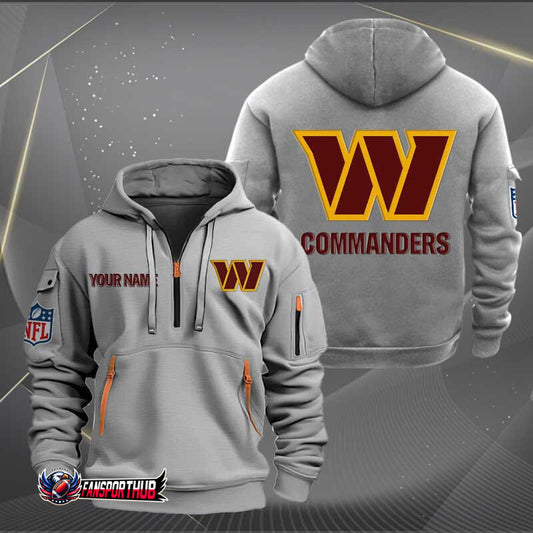 Washington Commanders New Personalized Quarter Zip Hoodie Limited Edition AZBTQZH000233