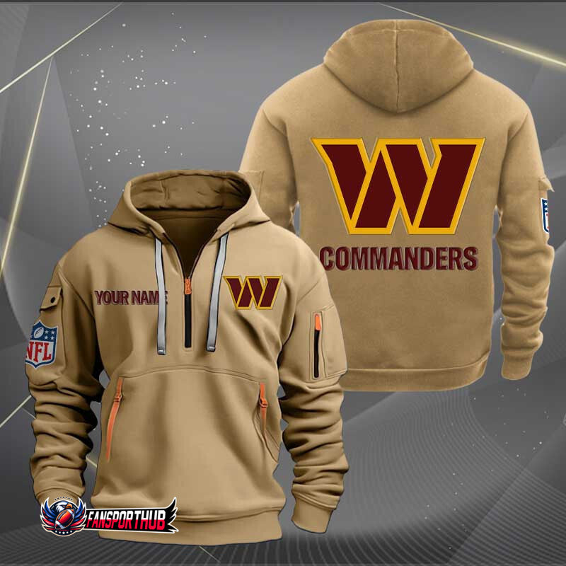 Washington Commanders New Personalized Quarter Zip Hoodie Limited Edition AZBTQZH000233