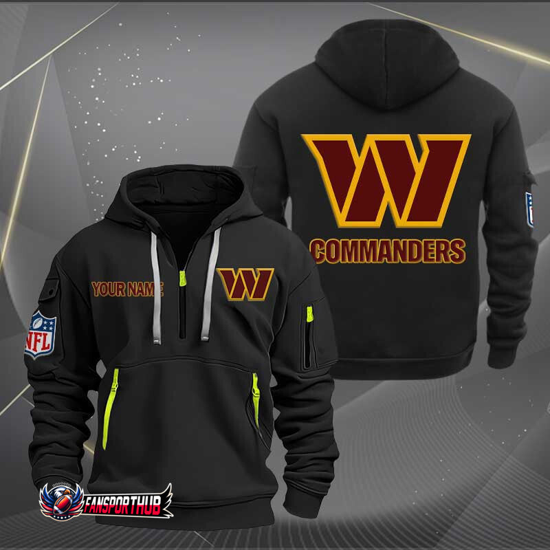 Washington Commanders New Personalized Quarter Zip Hoodie Limited Edition AZBTQZH000233