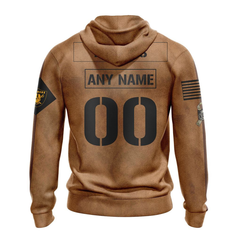 Las Vegas Raiders Personalized Salute To Service Club Hoodie AZBTHD000006