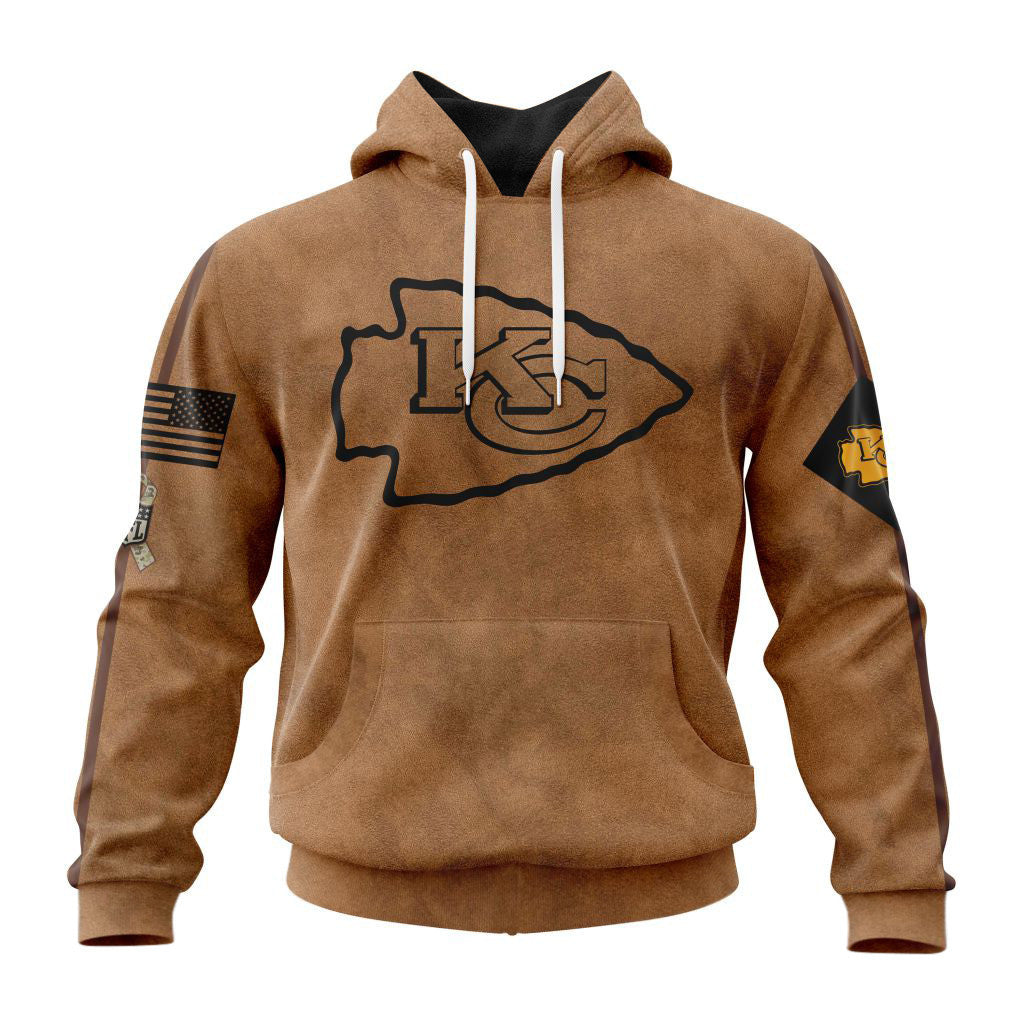 Kansas City Chiefs Personalized Salute To Service Club Hoodie AZBTHD000003