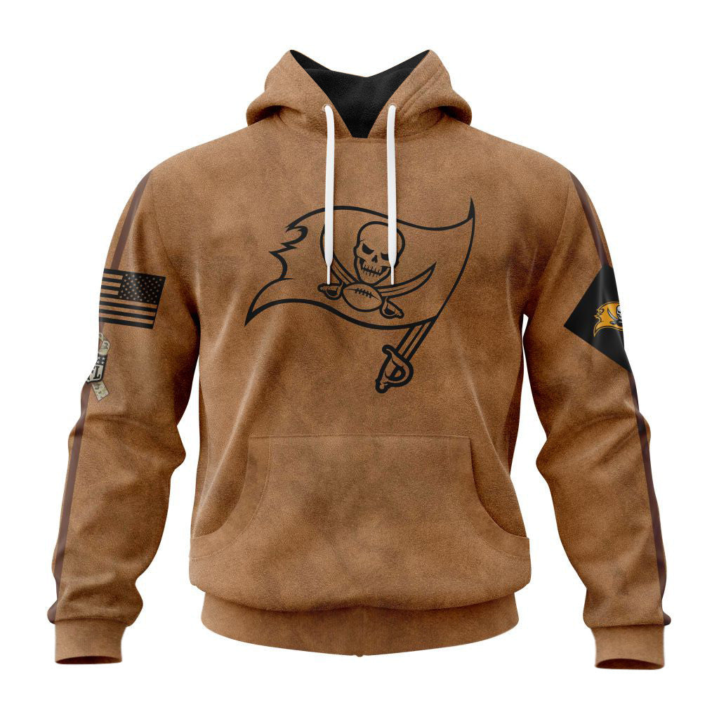 Tampa Bay Buccaneers Personalized Salute To Service Club Hoodie AZBTHD000008