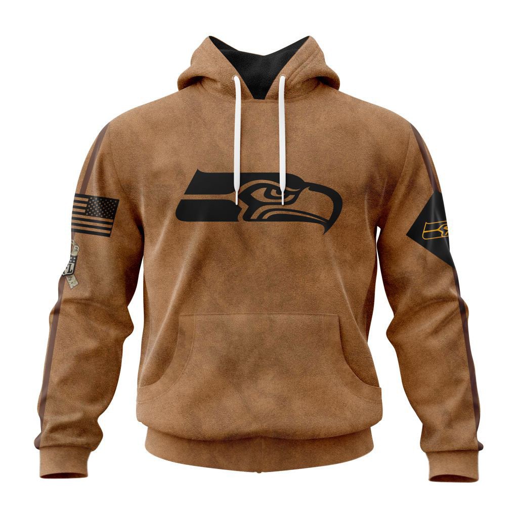 Seattle Seahawks Personalized Salute To Service Club Hoodie AZBTHD000016