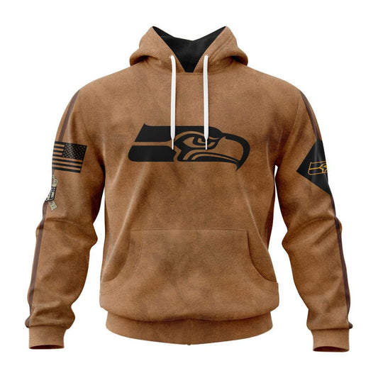 Seattle Seahawks Personalized Salute To Service Club Hoodie AZBTHD000016