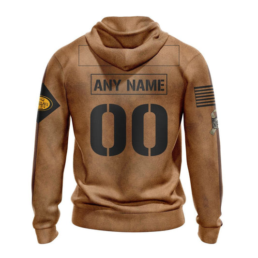 San Francisco 49ers Personalized Salute To Service Club Hoodie AZBTHD000005