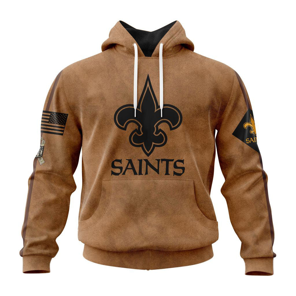 New Orleans Saints Personalized Salute To Service Club Hoodie AZBTHD000007