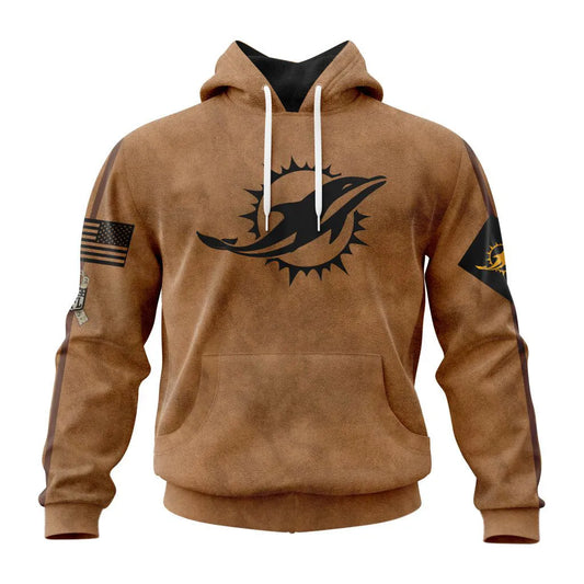 Miami Dolphins Personalized Salute To Service Club Hoodie AZBTHD000024
