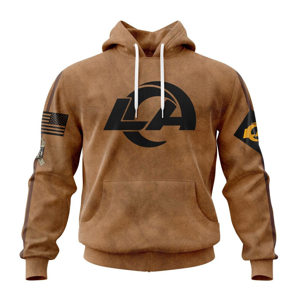 Los Angeles Rams Personalized Salute To Service Club Hoodie AZBTHD000026