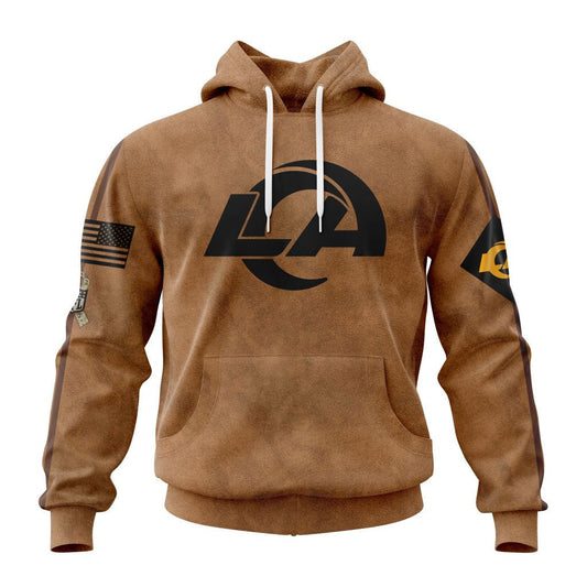 Los Angeles Rams Personalized Salute To Service Club Hoodie AZBTHD000026