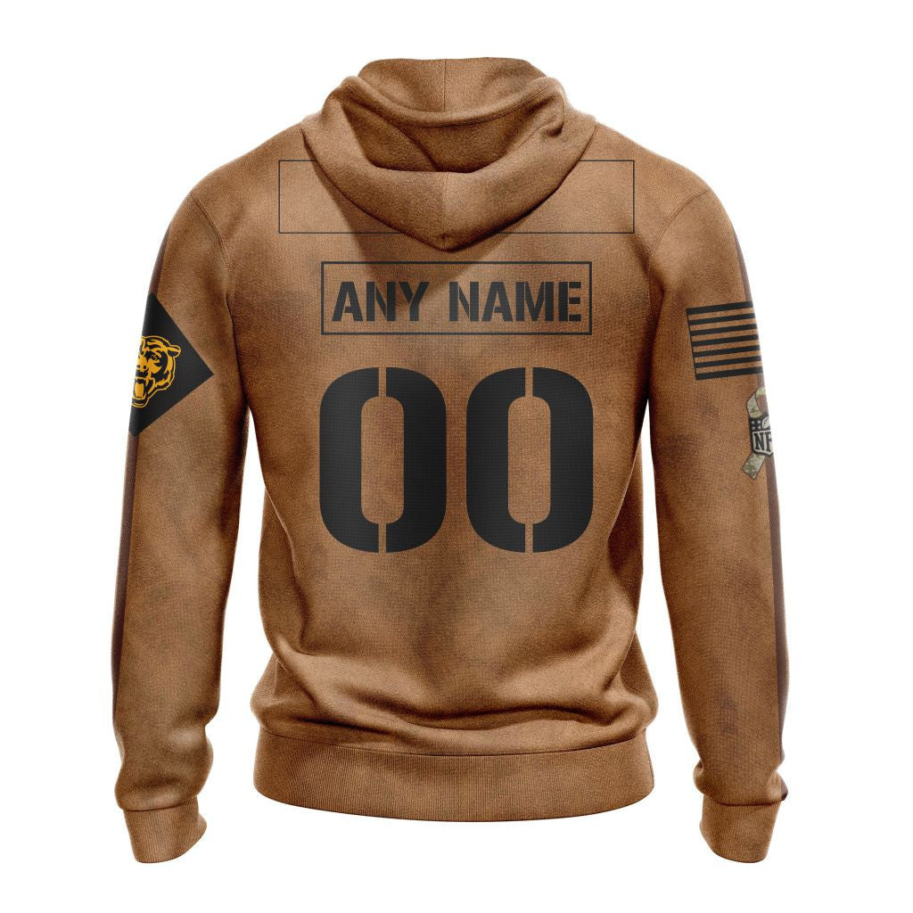 Chicago Bears Personalized Salute To Service Club Hoodie AZBTHD000021