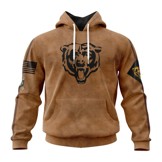 Chicago Bears Personalized Salute To Service Club Hoodie AZBTHD000021