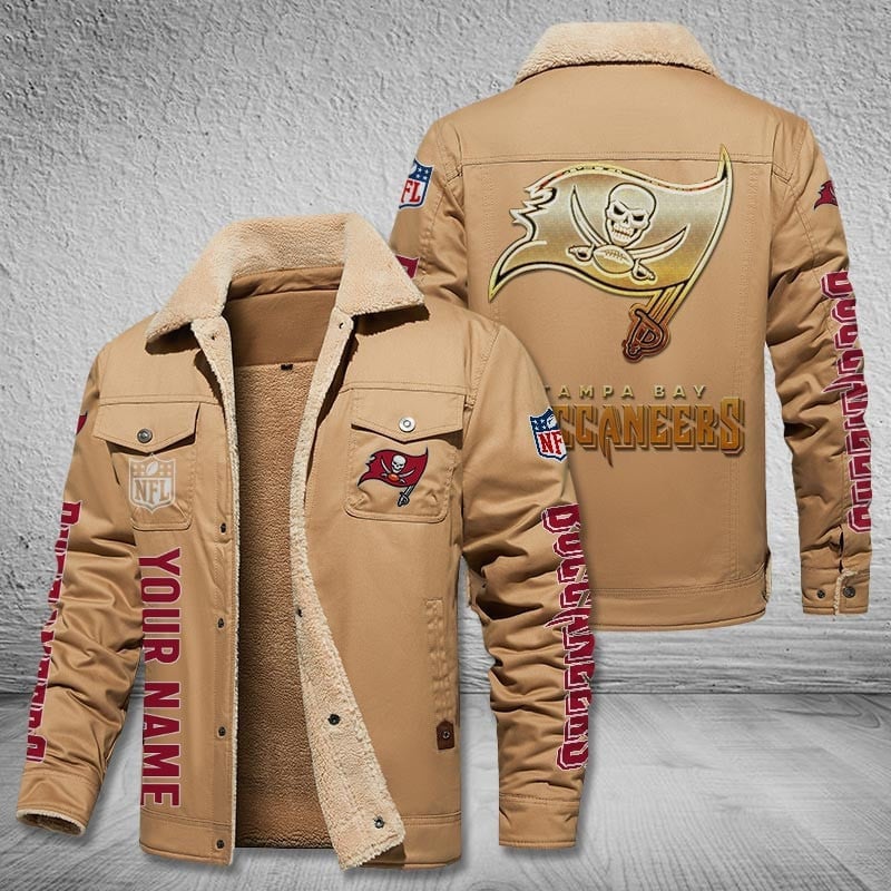 Tampa Bay Buccaneers New Personalized Winter Fleece Bomber Jacket  AZBTWFBJ000051