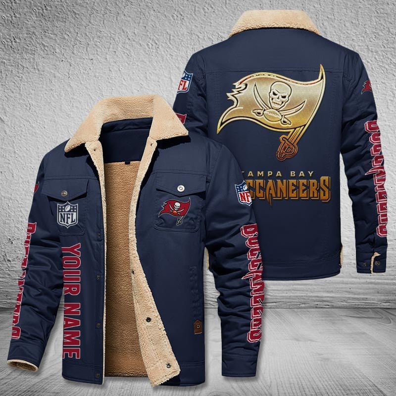 Tampa Bay Buccaneers New Personalized Winter Fleece Bomber Jacket  AZBTWFBJ000051