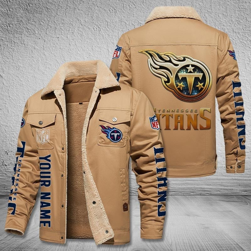 Tennessee Titans New Personalized Winter Fleece Bomber Jacket  AZBTWFBJ000034