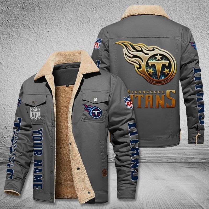 Tennessee Titans New Personalized Winter Fleece Bomber Jacket  AZBTWFBJ000034