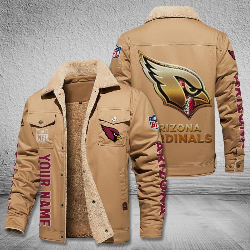 Arizona Cardinals New Personalized Winter Fleece Bomber Jacket  AZBTWFBJ000030