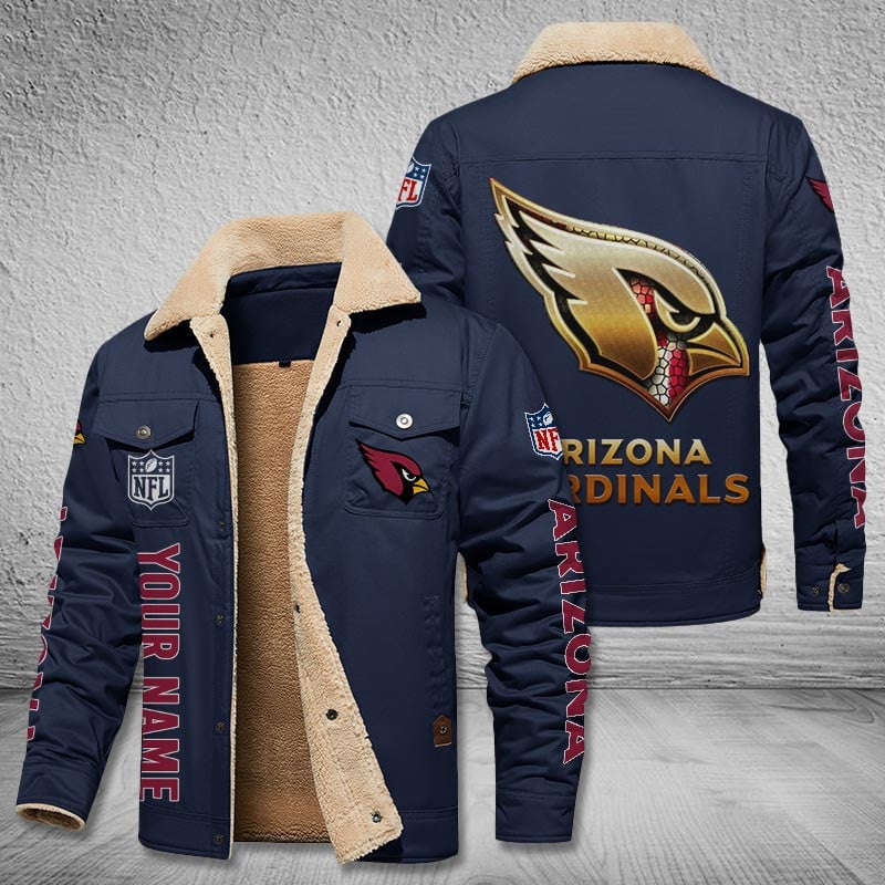 Arizona Cardinals New Personalized Winter Fleece Bomber Jacket  AZBTWFBJ000030