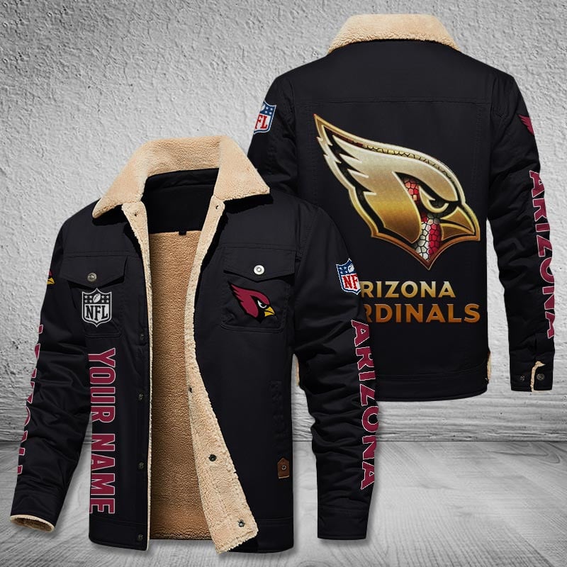 Arizona Cardinals New Personalized Winter Fleece Bomber Jacket  AZBTWFBJ000030