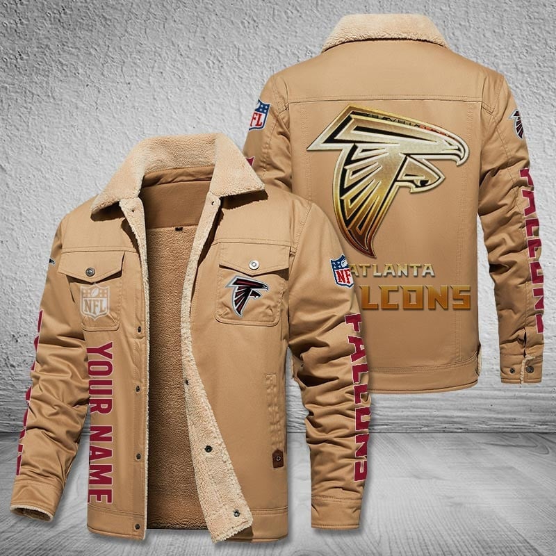 Atlanta Falcons New Personalized Winter Fleece Bomber Jacket  AZBTWFBJ000036