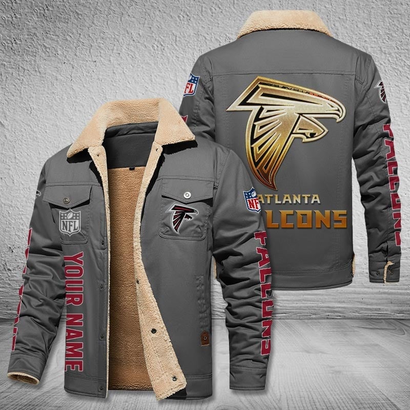 Atlanta Falcons New Personalized Winter Fleece Bomber Jacket  AZBTWFBJ000036