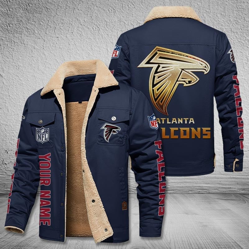 Atlanta Falcons New Personalized Winter Fleece Bomber Jacket  AZBTWFBJ000036