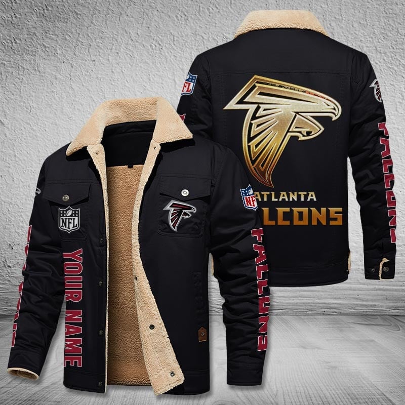 Atlanta Falcons New Personalized Winter Fleece Bomber Jacket  AZBTWFBJ000036