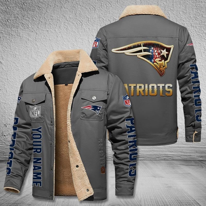 New England Patriots New Personalized Winter Fleece Bomber Jacket  AZBTWFBJ000041