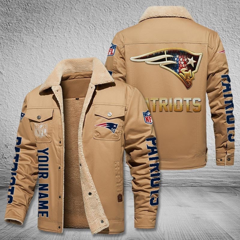 New England Patriots New Personalized Winter Fleece Bomber Jacket  AZBTWFBJ000041