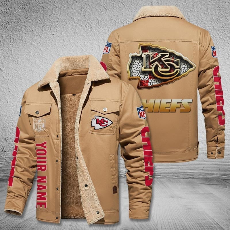 Kansas City Chiefs New Personalized Winter Fleece Bomber Jacket  AZBTWFBJ000023