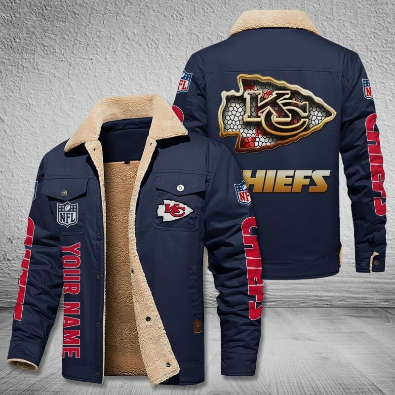 Kansas City Chiefs New Personalized Winter Fleece Bomber Jacket  AZBTWFBJ000023