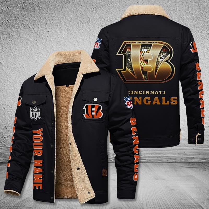 Cincinnati Bengals New Personalized Winter Fleece Bomber Jacket  AZBTWFBJ000032