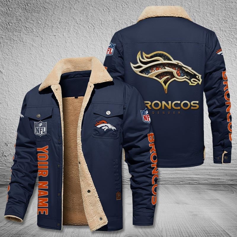 Denver Broncos New Personalized Winter Fleece Bomber Jacket  AZBTWFBJ000026