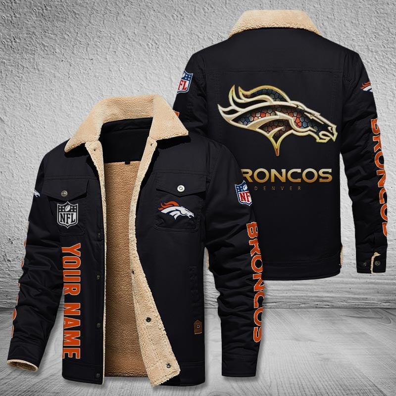 Denver Broncos New Personalized Winter Fleece Bomber Jacket  AZBTWFBJ000026