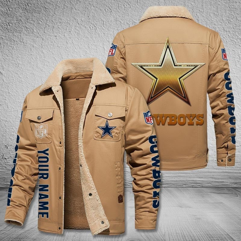 Dallas Cowboys New Personalized Winter Fleece Bomber Jacket  AZBTWFBJ000035