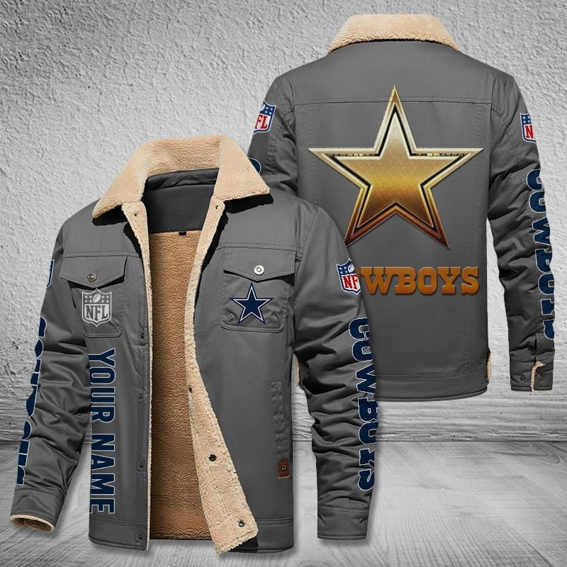 Dallas Cowboys New Personalized Winter Fleece Bomber Jacket  AZBTWFBJ000035