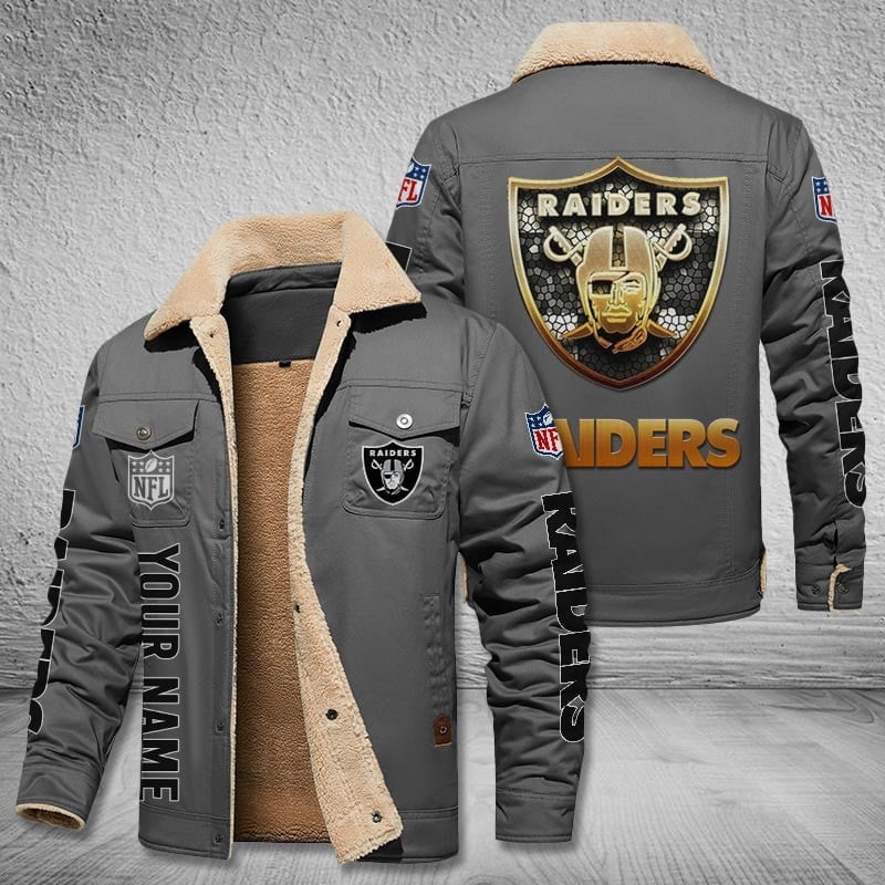 Las Vegas Raiders New Personalized Winter Fleece Bomber Jacket  AZBTWFBJ000033