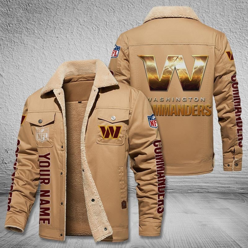 Washington Commanders New Personalized Winter Fleece Bomber Jacket  AZBTWFBJ000049