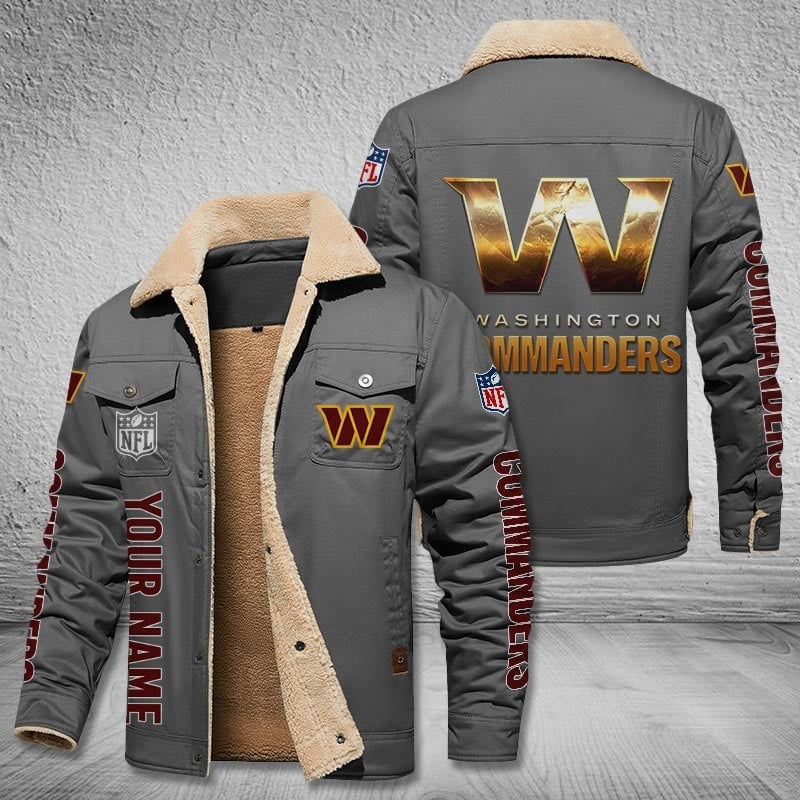 Washington Commanders New Personalized Winter Fleece Bomber Jacket  AZBTWFBJ000049