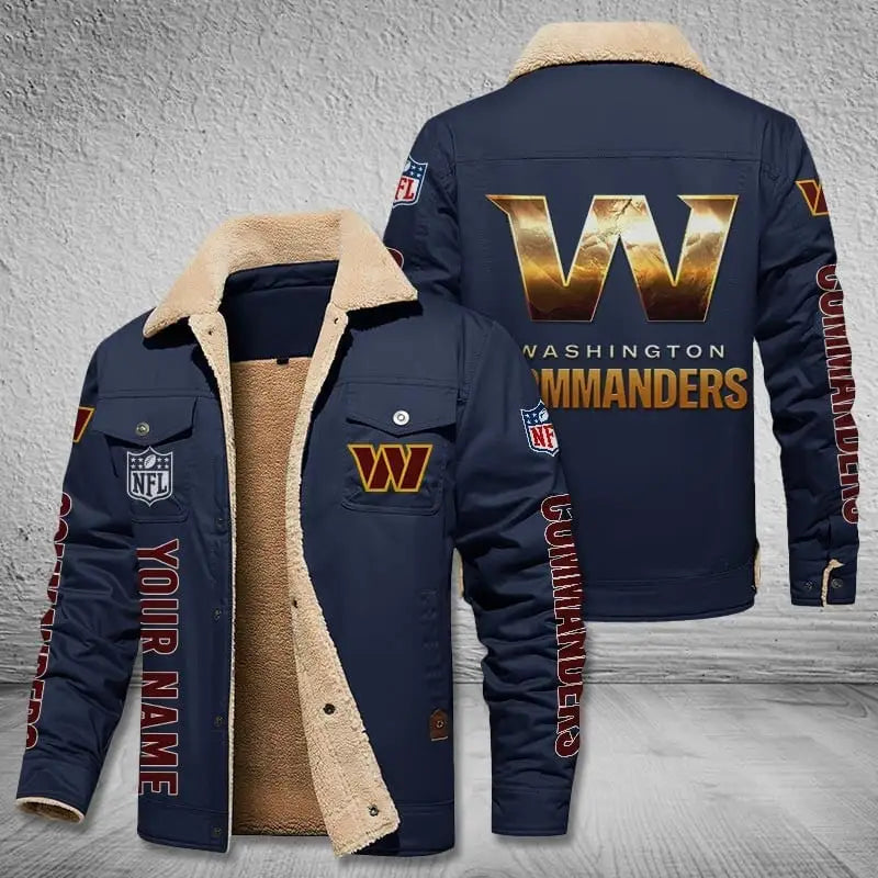 Washington Commanders New Personalized Winter Fleece Bomber Jacket  AZBTWFBJ000049