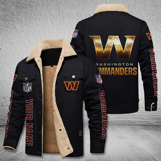 Washington Commanders New Personalized Winter Fleece Bomber Jacket  AZBTWFBJ000049