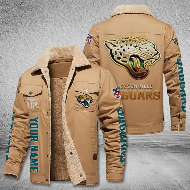 Jacksonville Jaguars New Personalized Winter Fleece Bomber Jacket  AZBTWFBJ000027