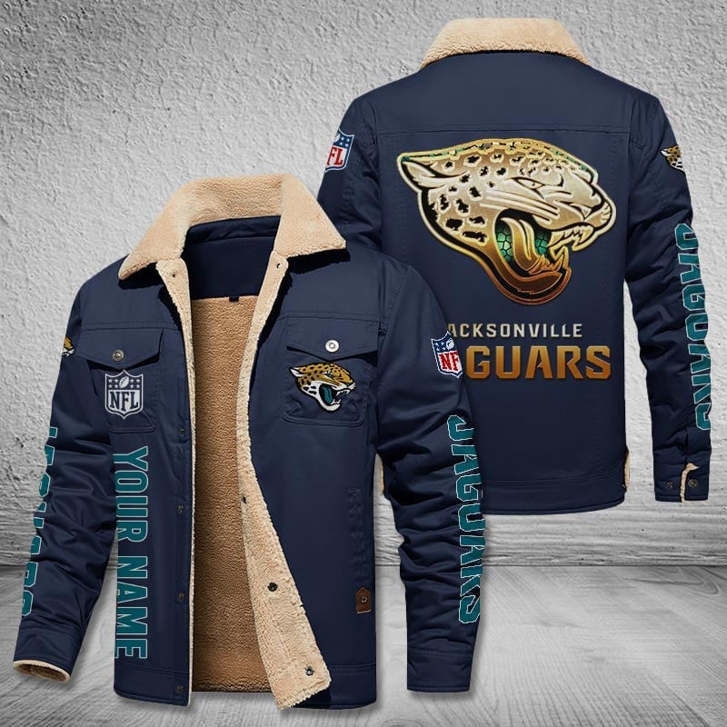 Jacksonville Jaguars New Personalized Winter Fleece Bomber Jacket  AZBTWFBJ000027